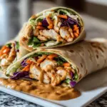 Thai Peanut Chicken Wraps