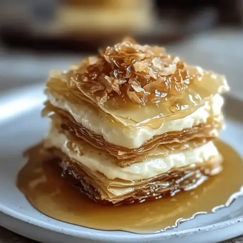 Baklava Cheesecake Phyllo Cookies with Honey Drizzle