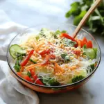 Spring Roll Salad with Spicy Ginger Dressing