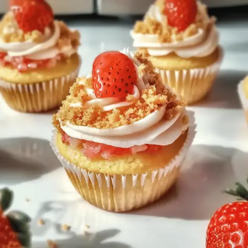 Strawberry Crunch Cupcakes