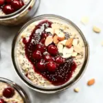 Overnight Oats with Cherry Chia Seed Jam