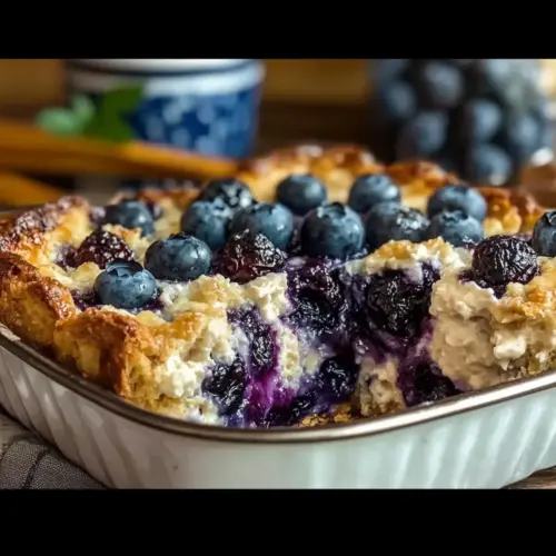 Blueberry Cottage Cheese Breakfast Bake
