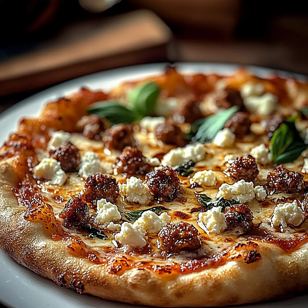 Sausage Feta Honey Pizza
