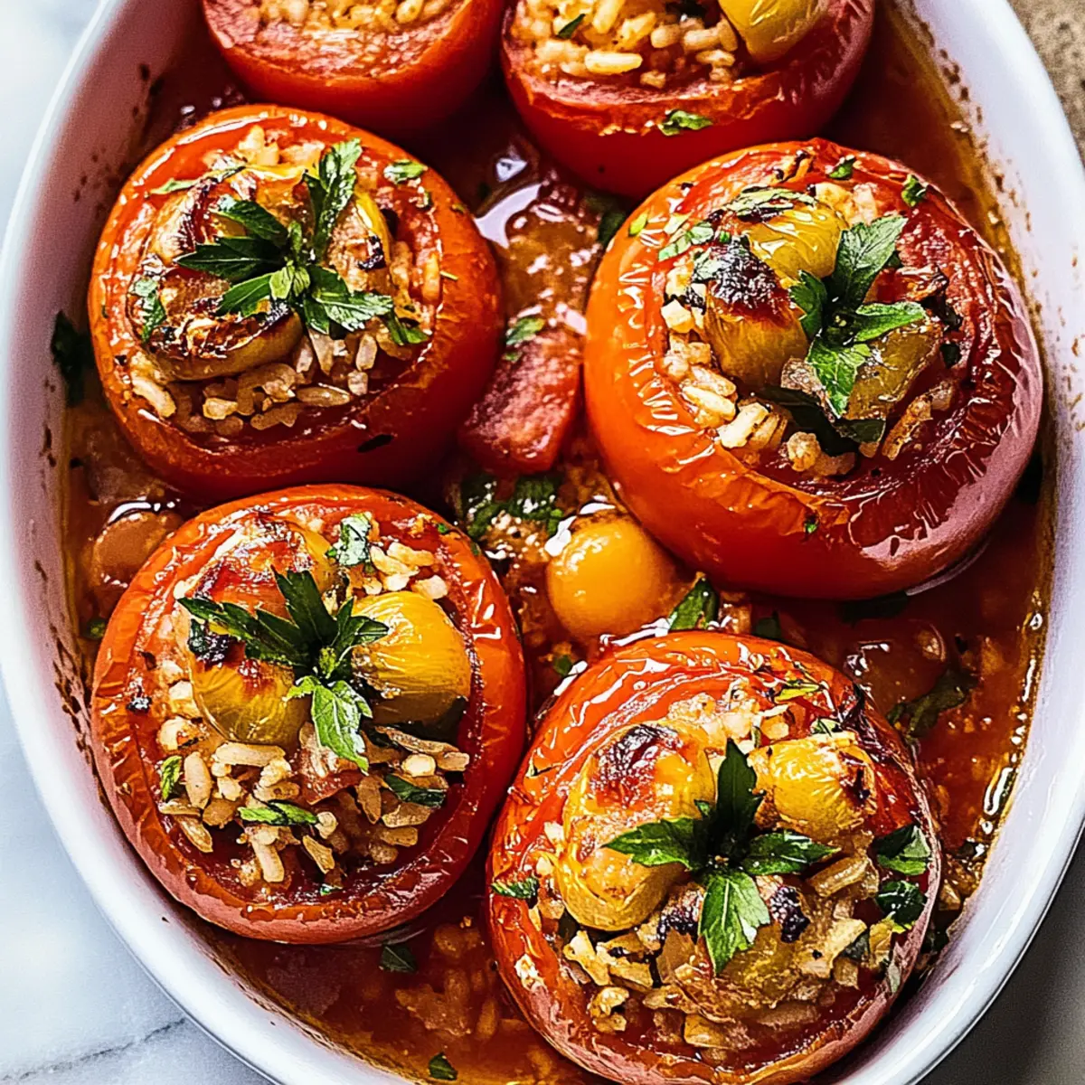 Greek Stuffed Tomatoes