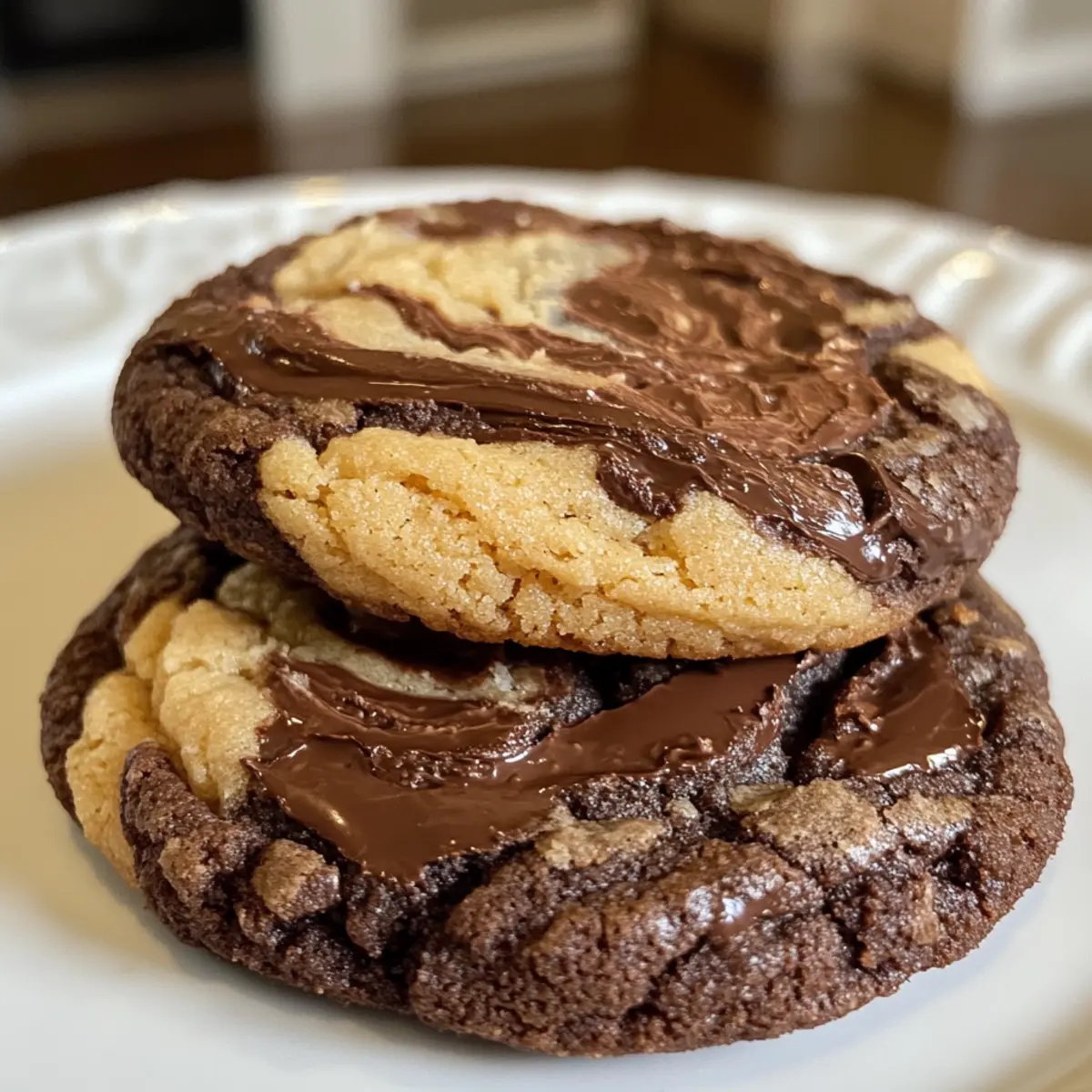 Peanut Butter Brownie Swirl Cookies