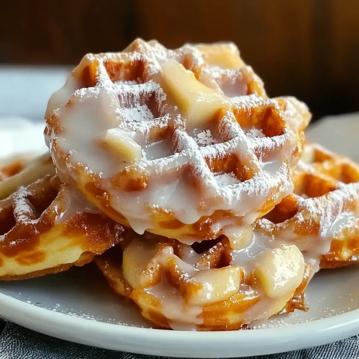 Apple Fritter Waffle Donuts