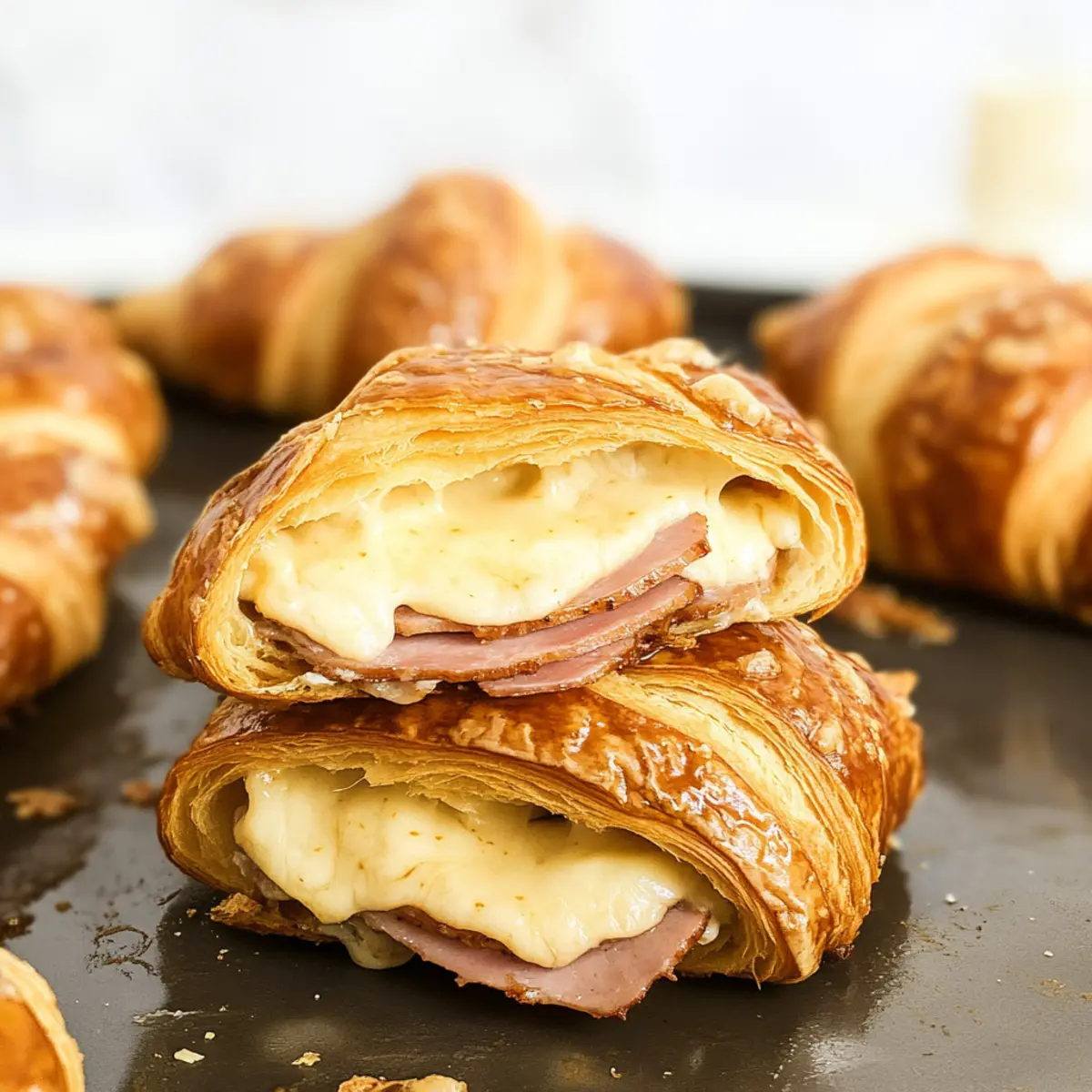 Spicy Buffalo Honey Mustard Ham and Cheese Croissant