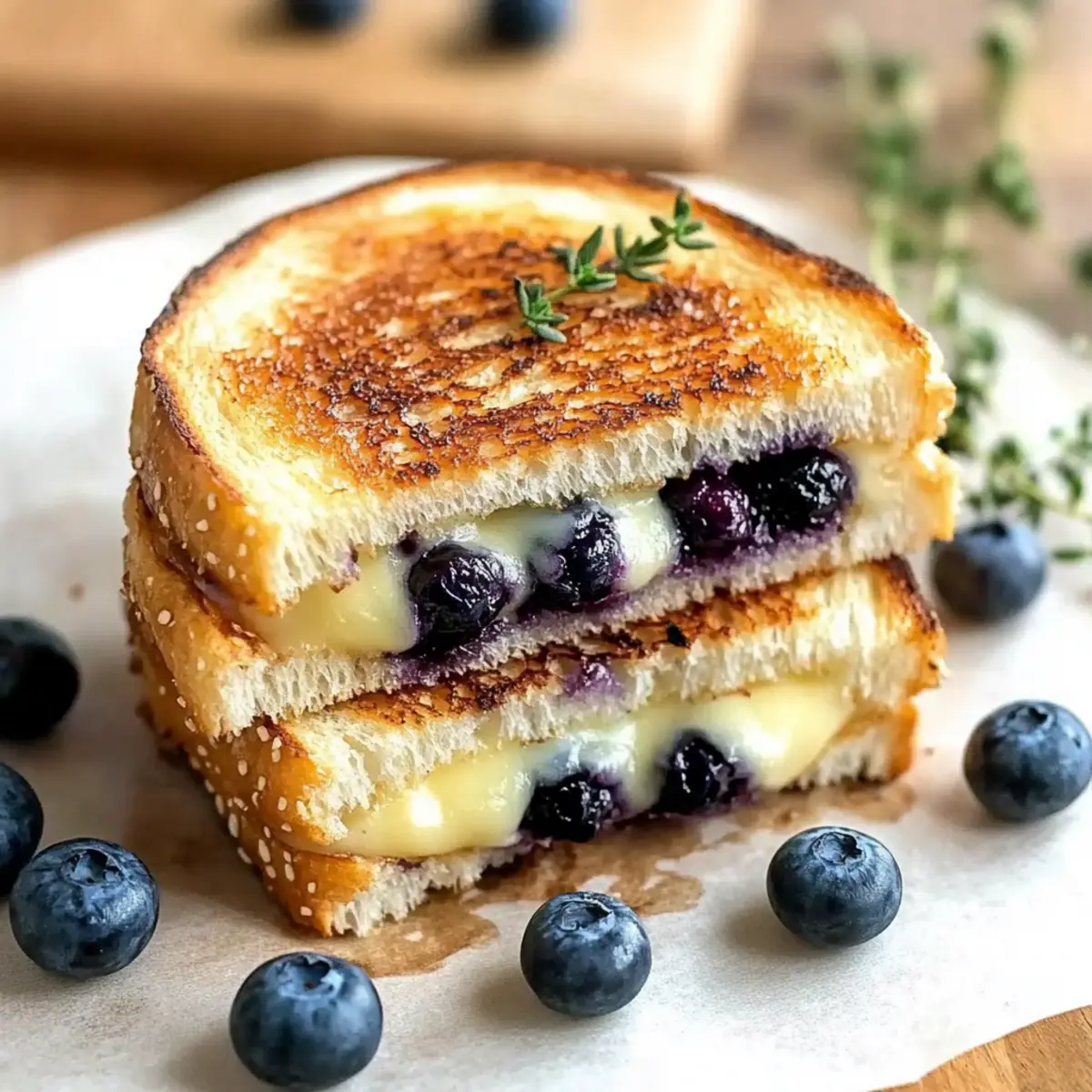 Crispy Blueberry Grilled Cheese
