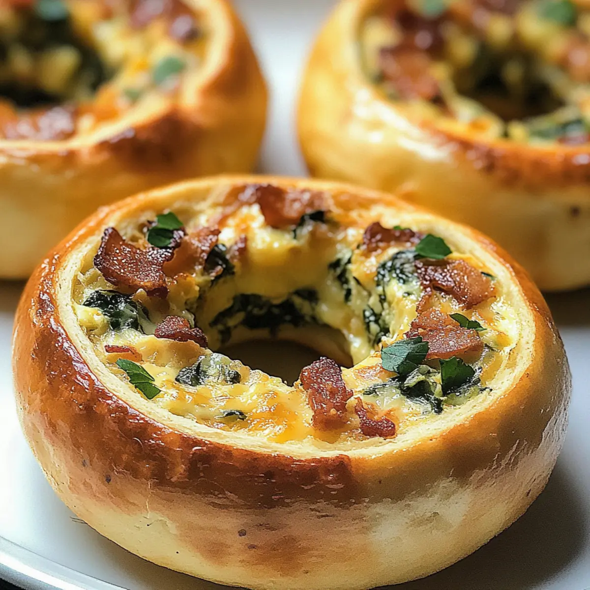 Quiche Stuffed Bagels