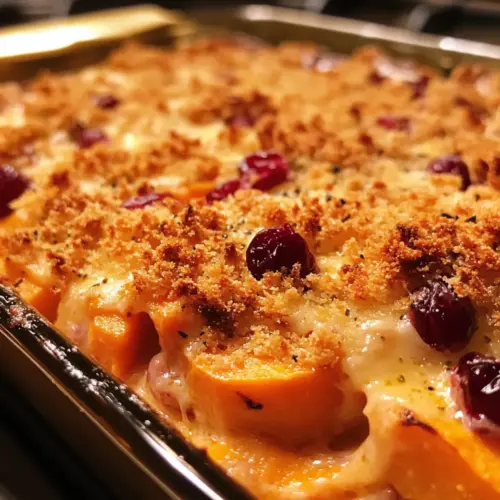 Sweet Potato & Cranberry Gratin