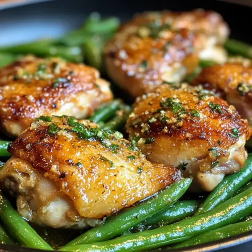 Lemon Garlic Butter Chicken and Green Beans Skillet
