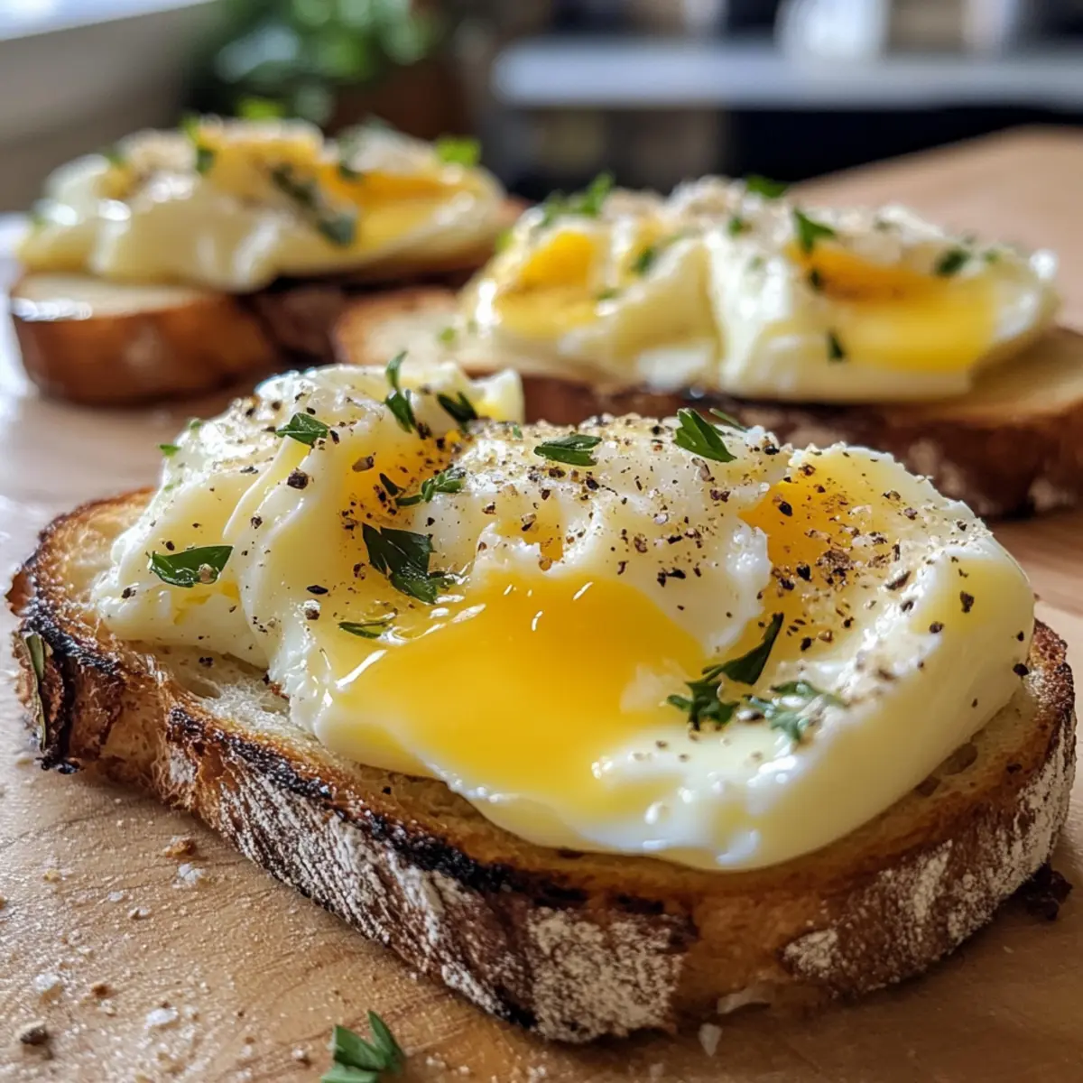 Smashed Eggs on Toast