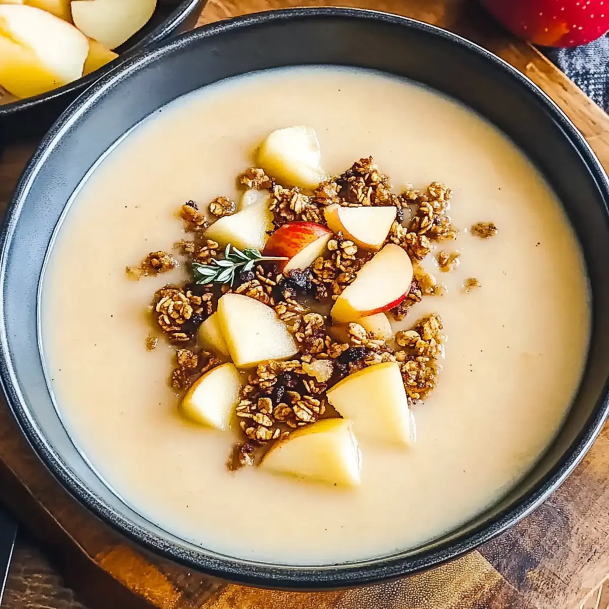 Irresistible Creamy Maple Brie and Cheddar Apple Soup