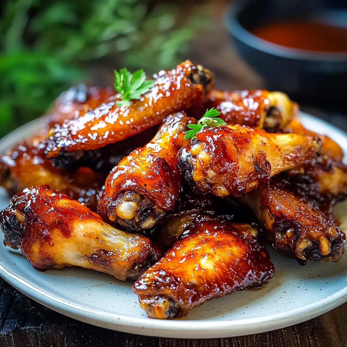 Crispy Oven-baked Honey Bbq Chicken Wings