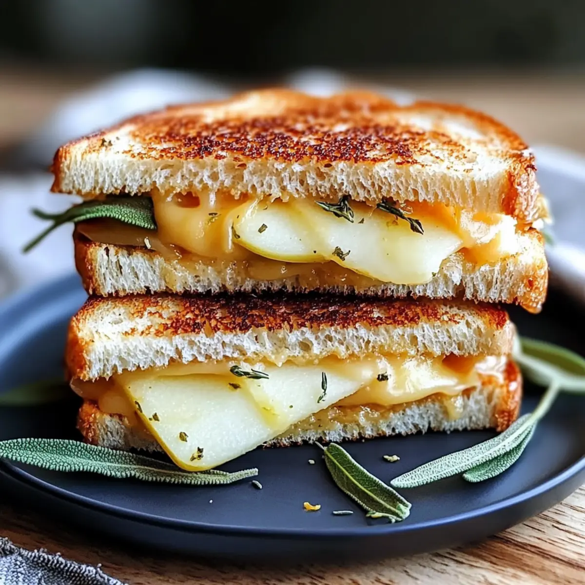 Apple-Gouda Grilled Cheese with Sage Butter