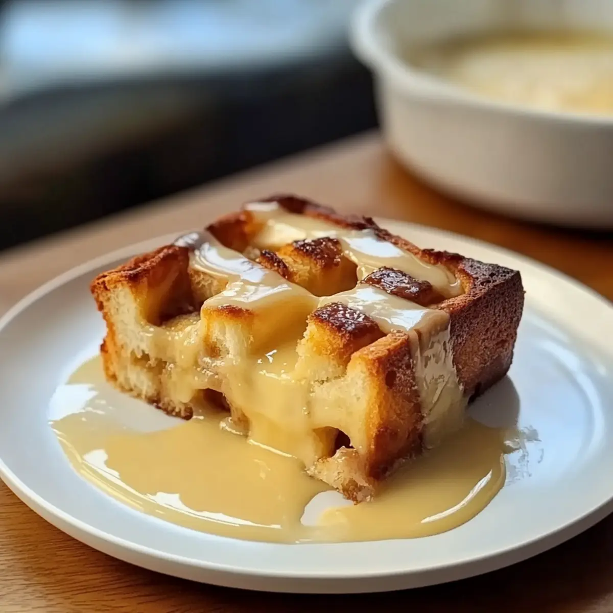 Bread Pudding with Vanilla Sauce