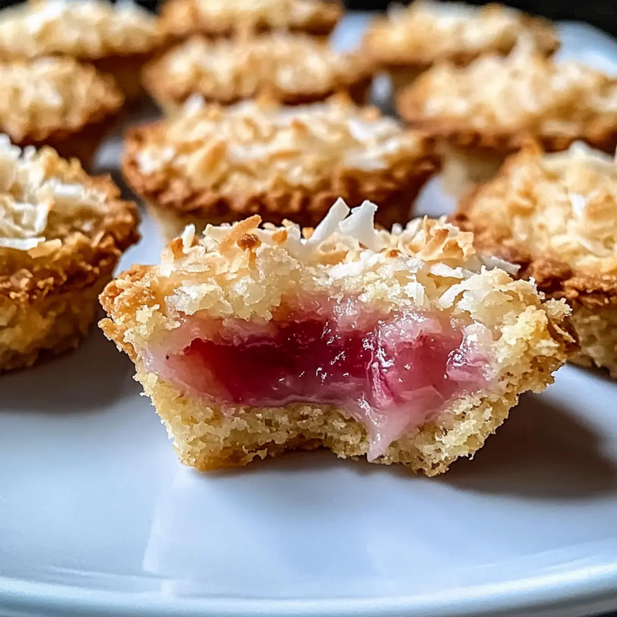 Rhubarb Coconut Macaroon Tarts