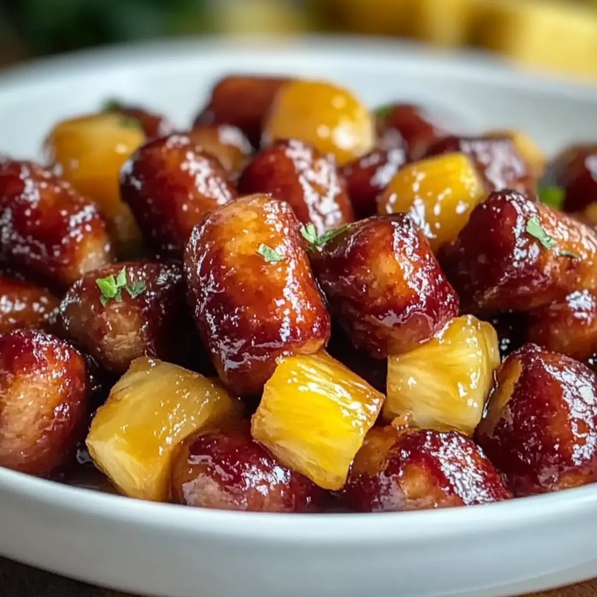 Pineapple Brown Sugar Mississippi Lil’ Smokies Bites