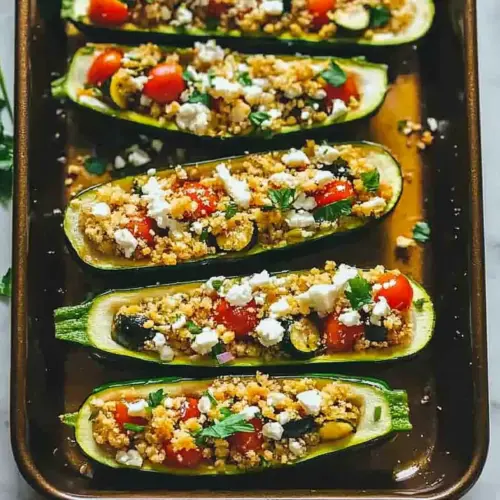 Mediterranean Stuffed Zucchini