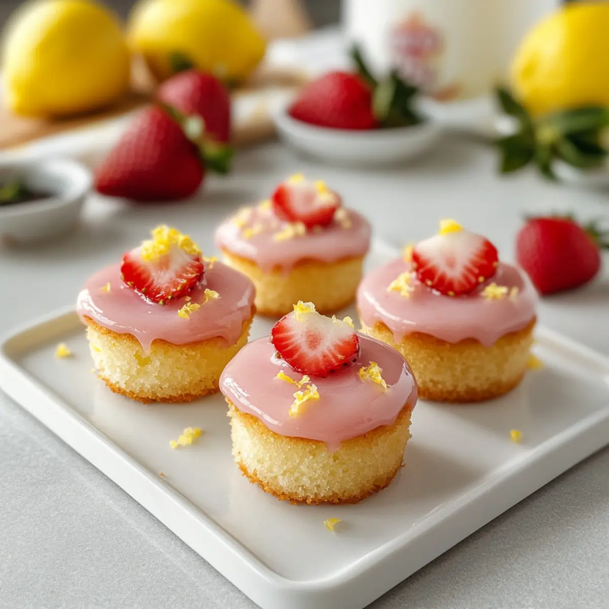 Strawberry Lemonade Cake Bites