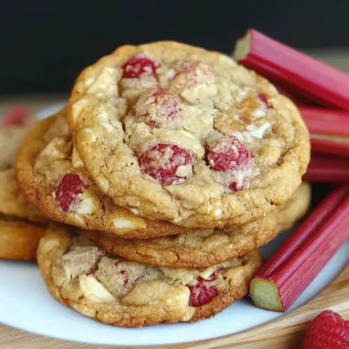 XXL Rhubarb Raspberry Cookies