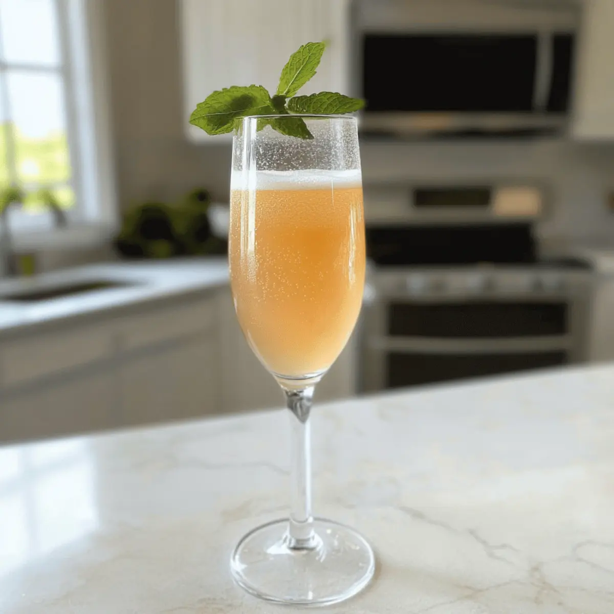Peach Bellini Mocktail