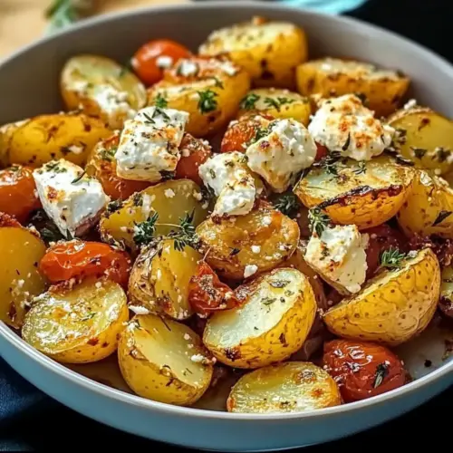 Healthy Baked Feta Potatoes