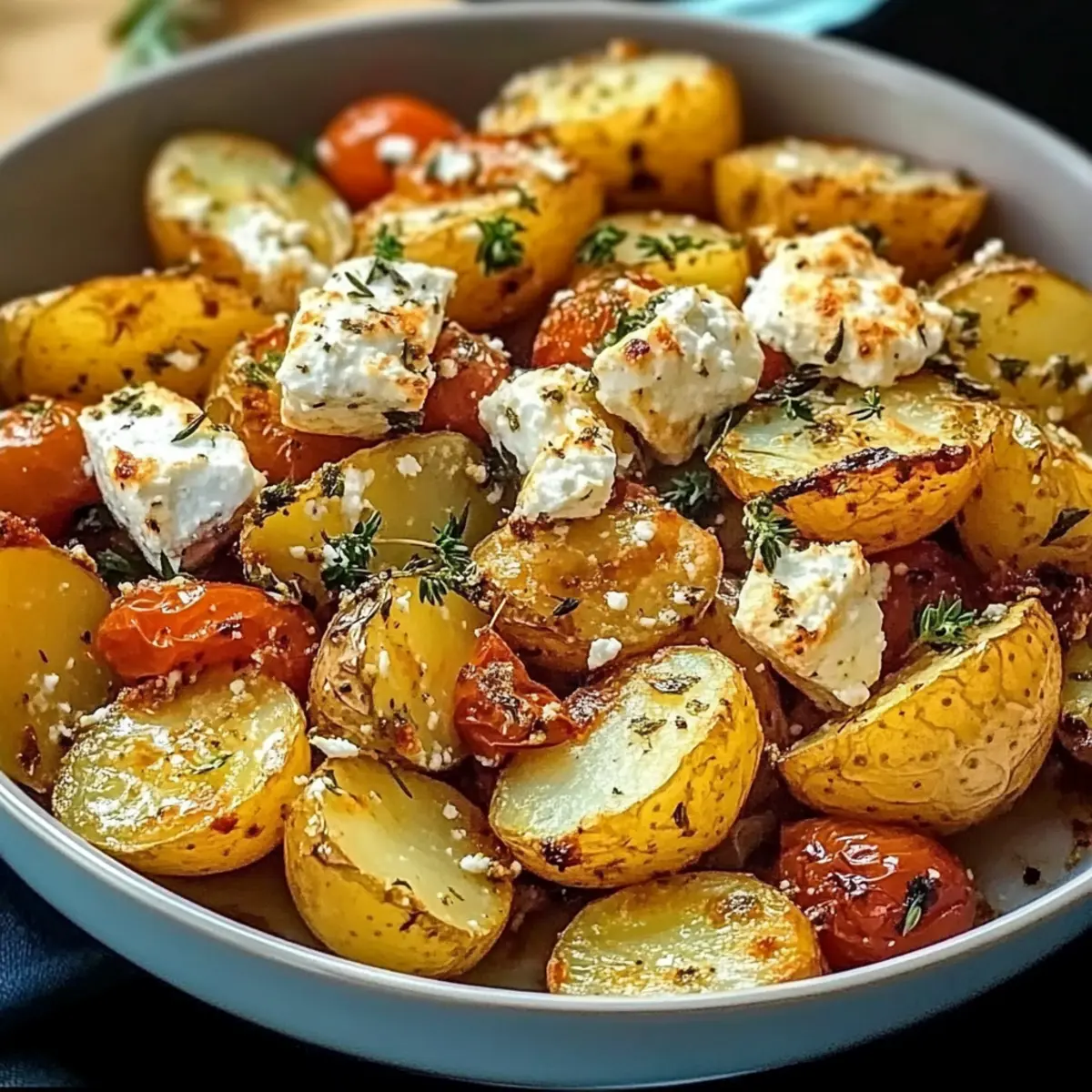 Healthy Baked Feta Potatoes
