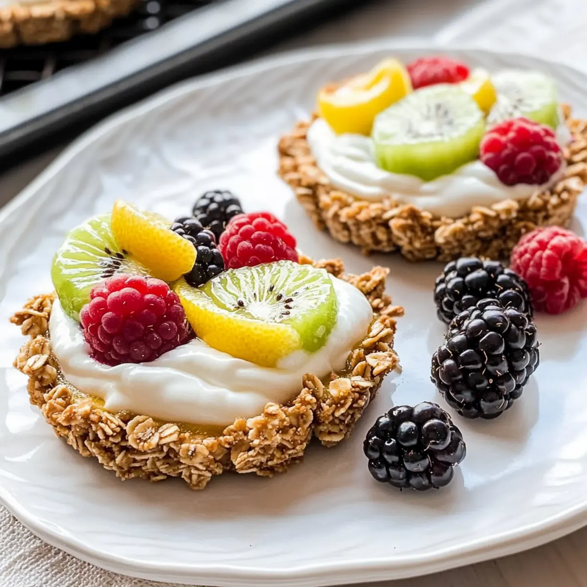 Breakfast Fruit Tarts with Granola Crust