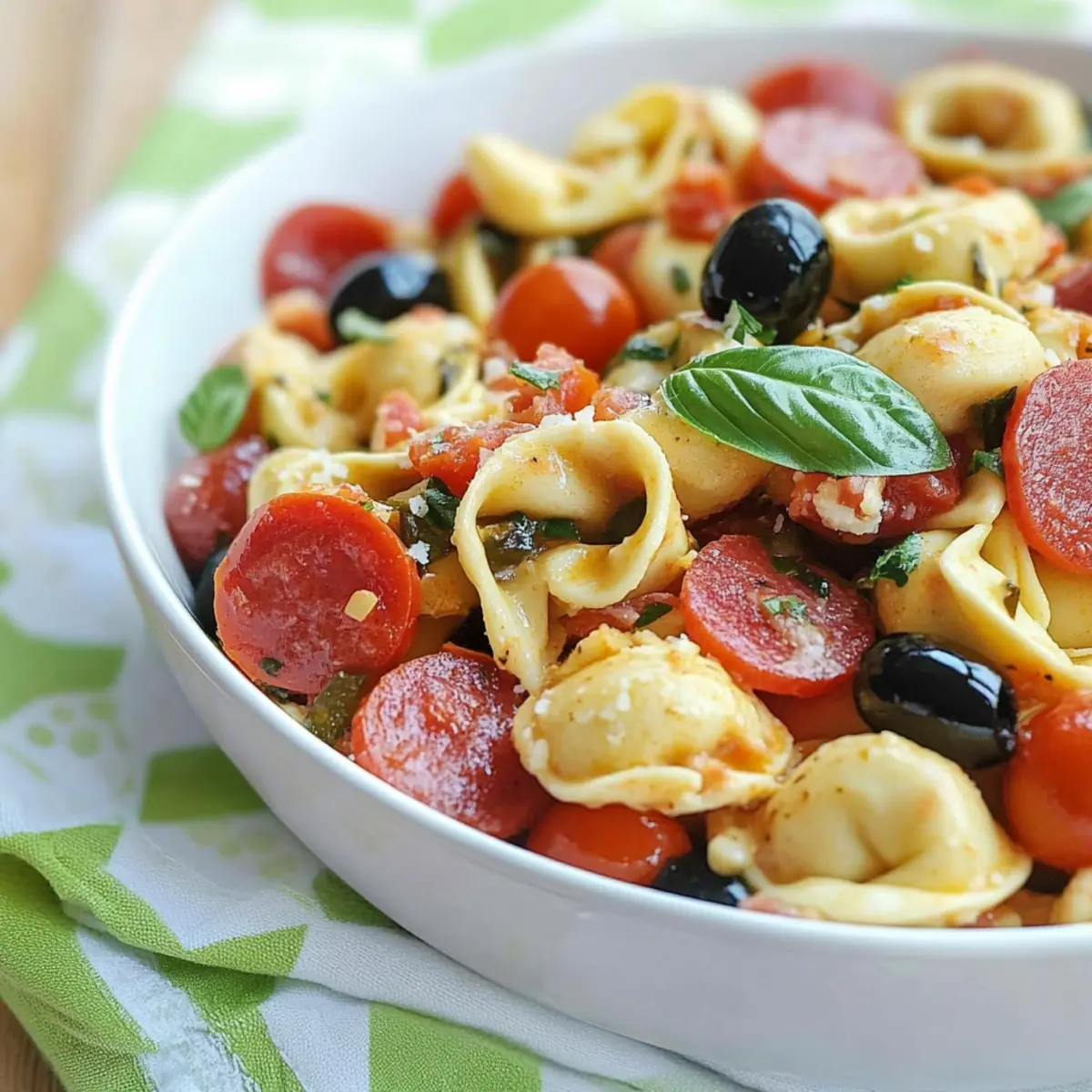 Ultimate Roasted Red Pepper and Parmesan Tortellini Salad