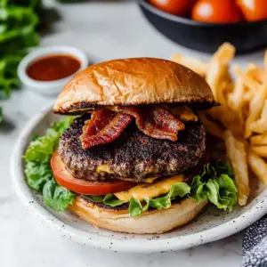 Bacon Cheddar Cheese Stuffed Burgers