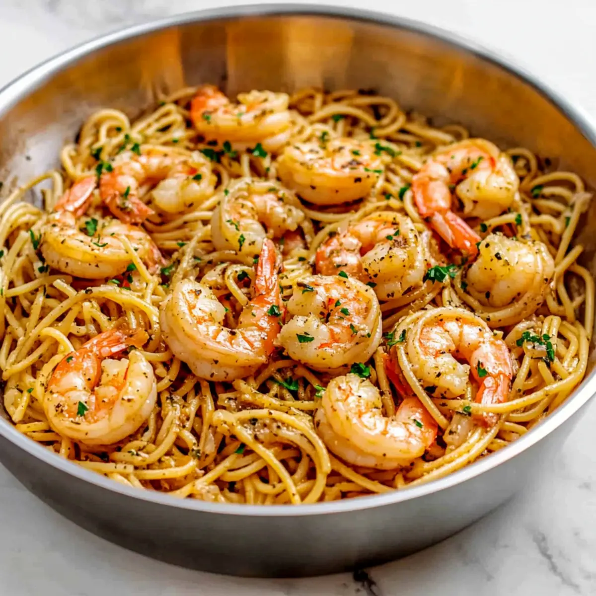 Old Bay Garlic Shrimp Pasta