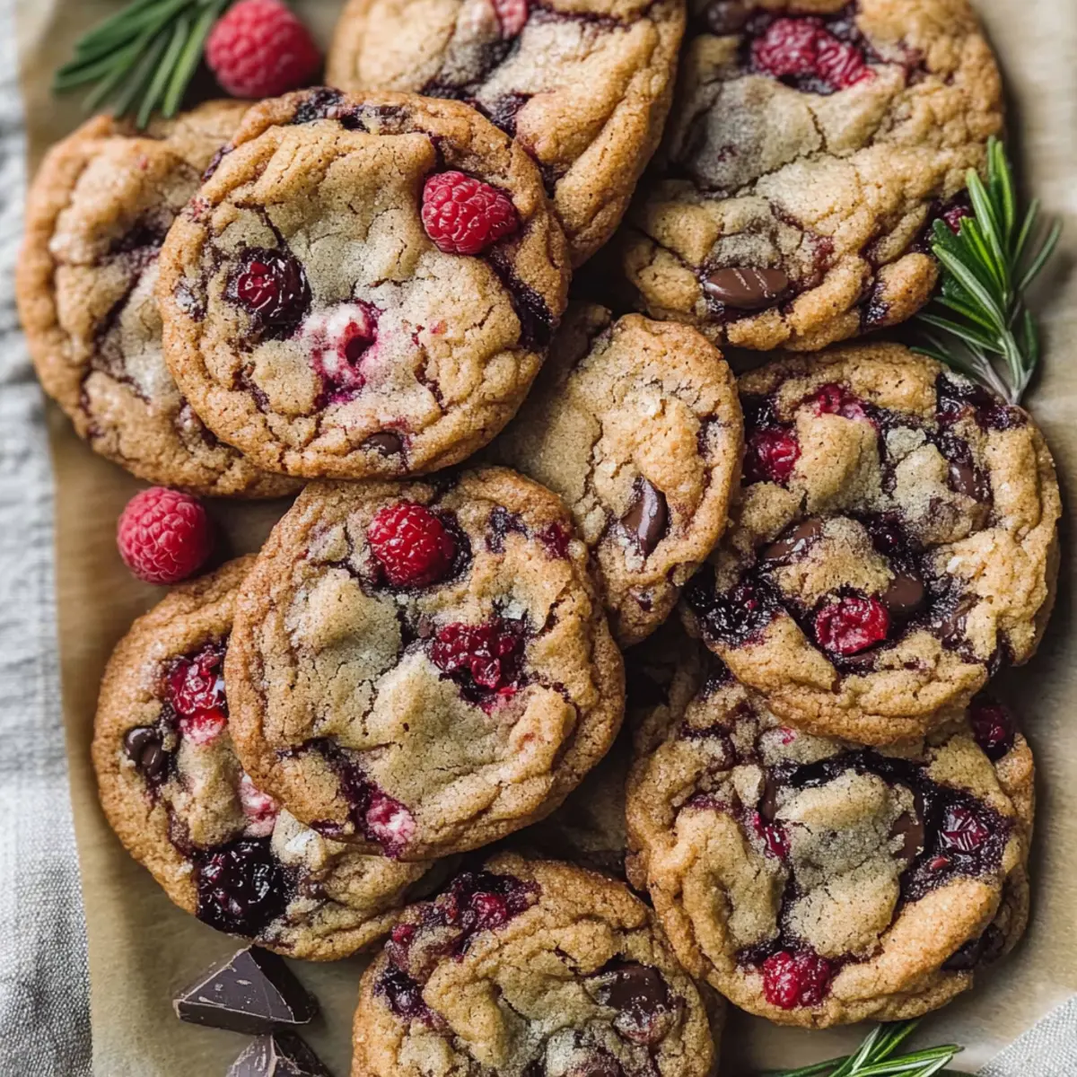 Raspberry Chocolate Chip Cookies