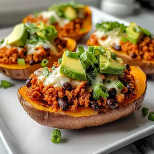 Protein Loaded Sweet Potato Boats