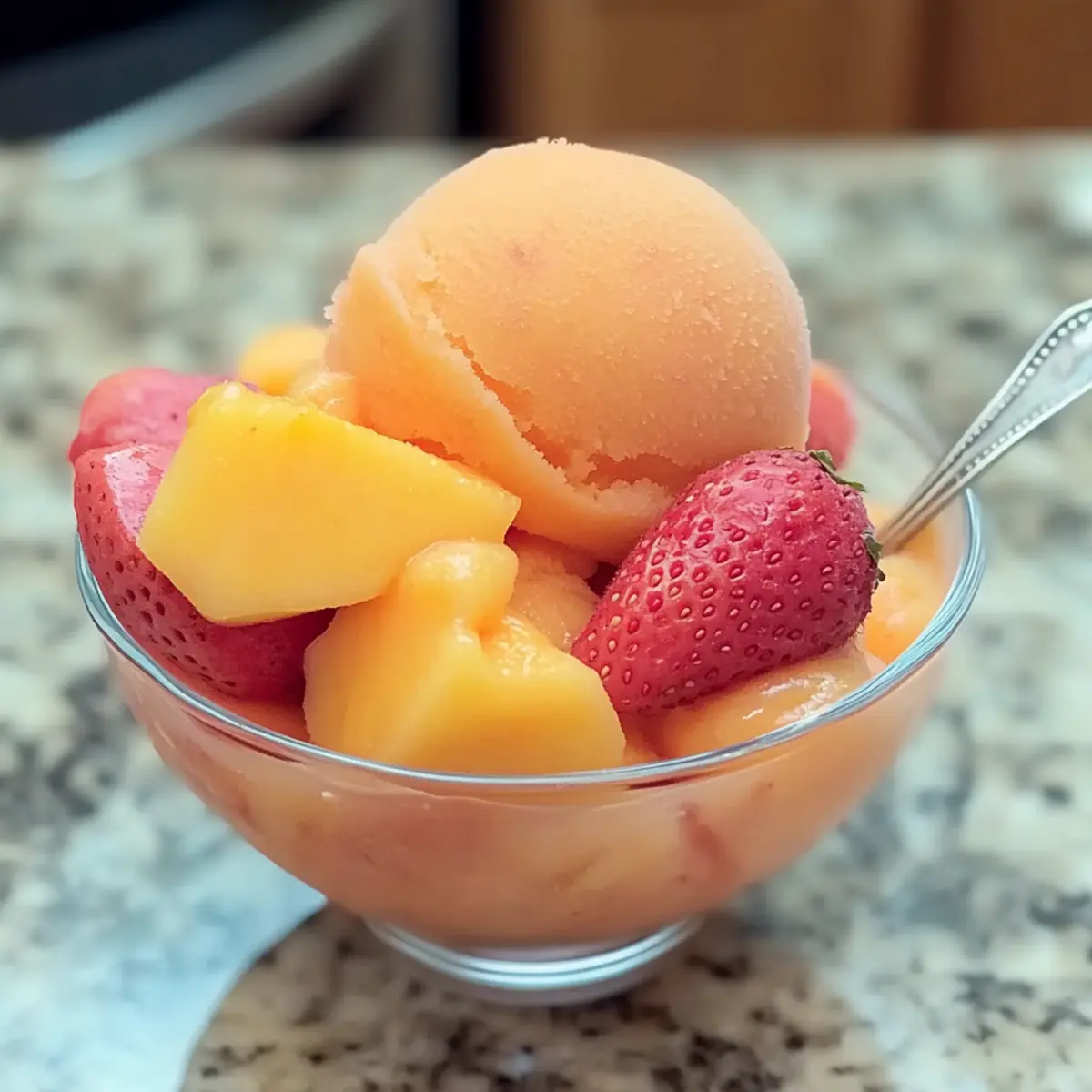 Mango Strawberry Sorbet