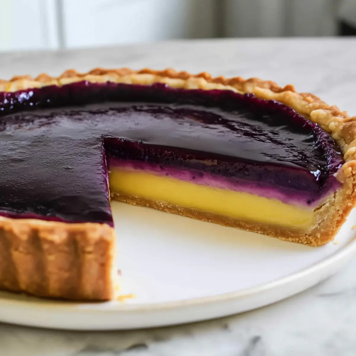 Blueberry–Lemon Curd Tart