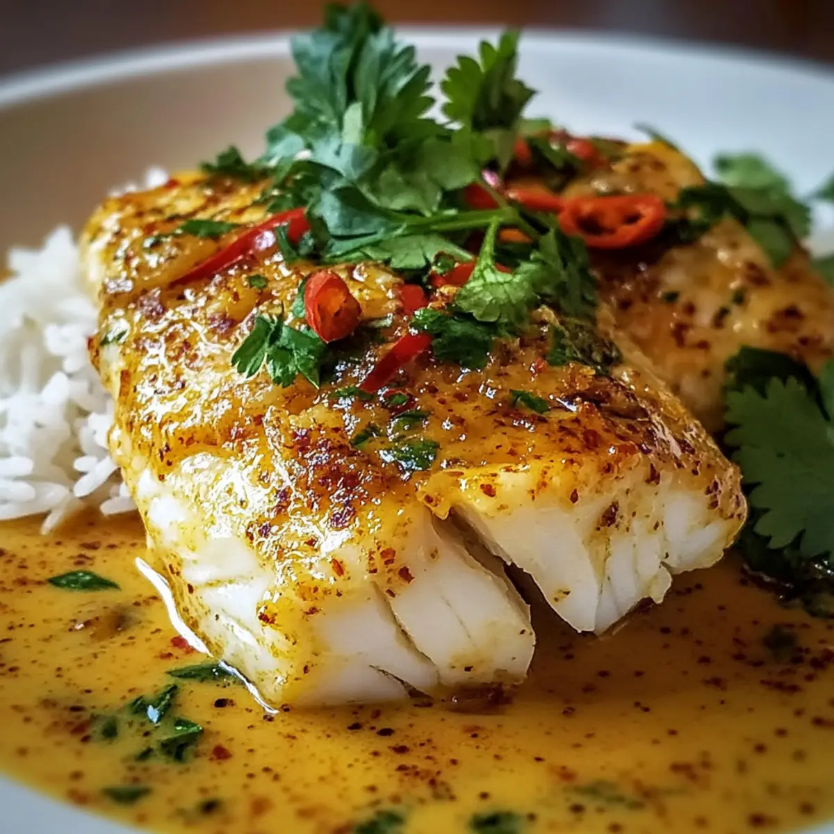 Tropical Grouper with Spicy Coconut