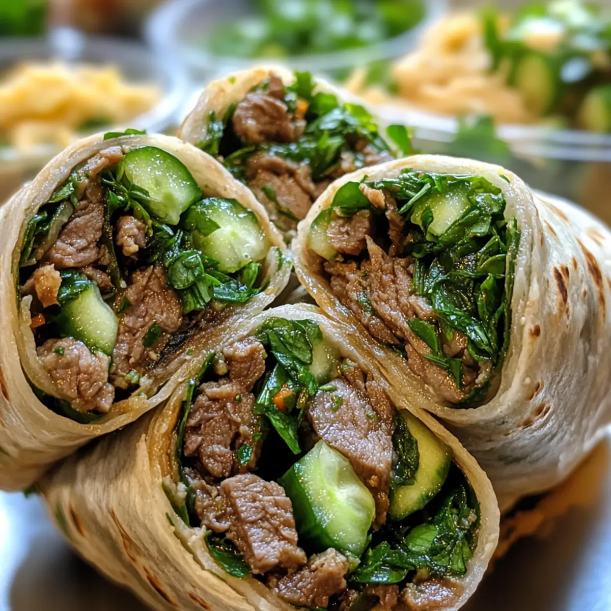 Thai Basil Beef Rolls