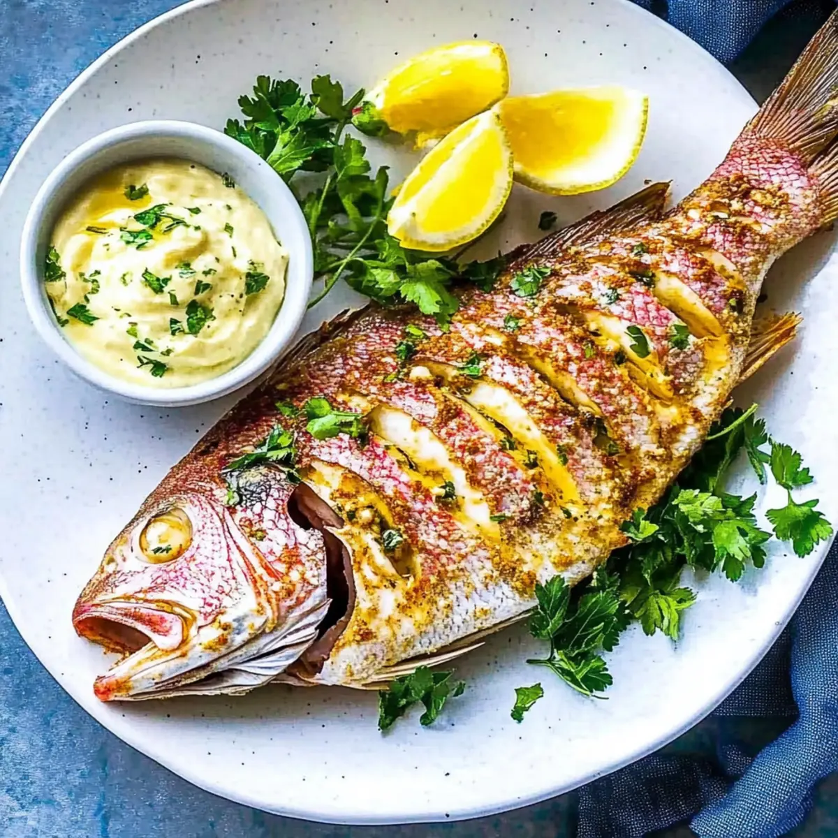 Caribbean Grilled Yellowtail Snapper