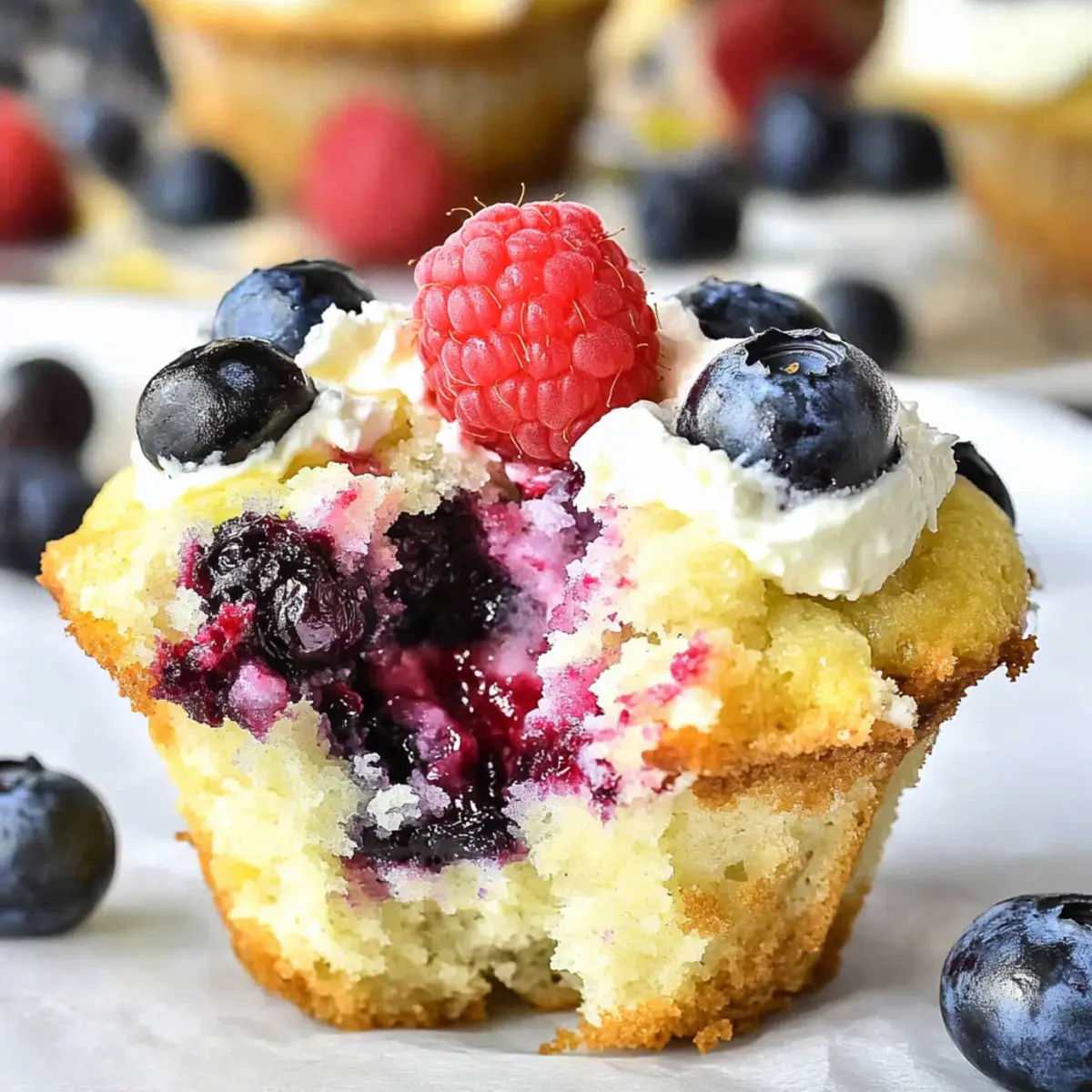 Berry Cream Cheese Muffins