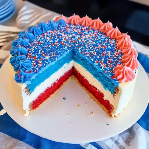 Fourth of July Cheesecake Cake