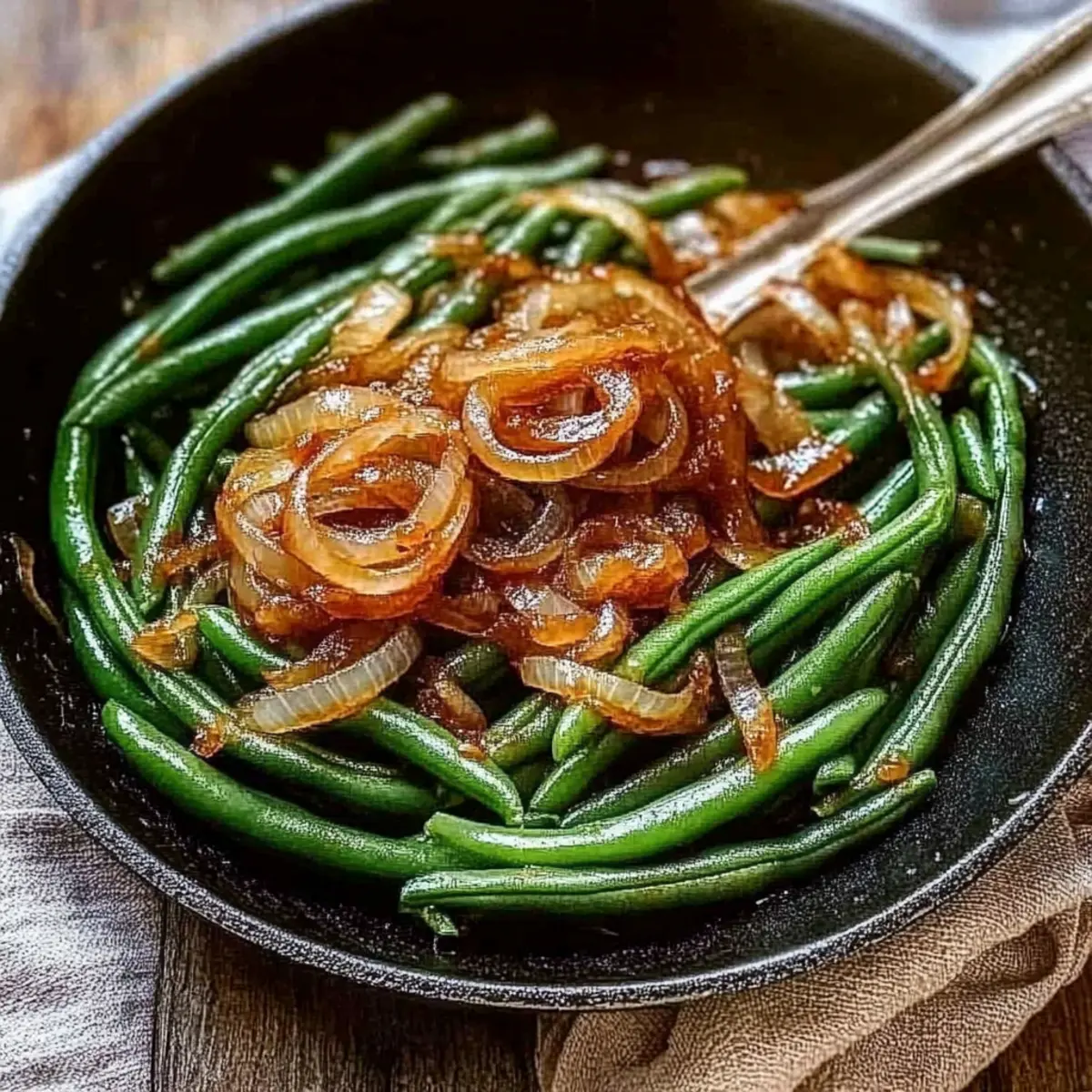 Sautéed Green Beans with French Onions