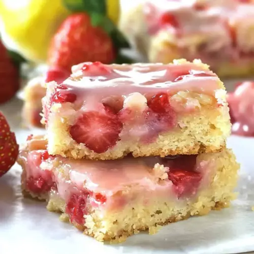 Strawberry Lemon Blondies